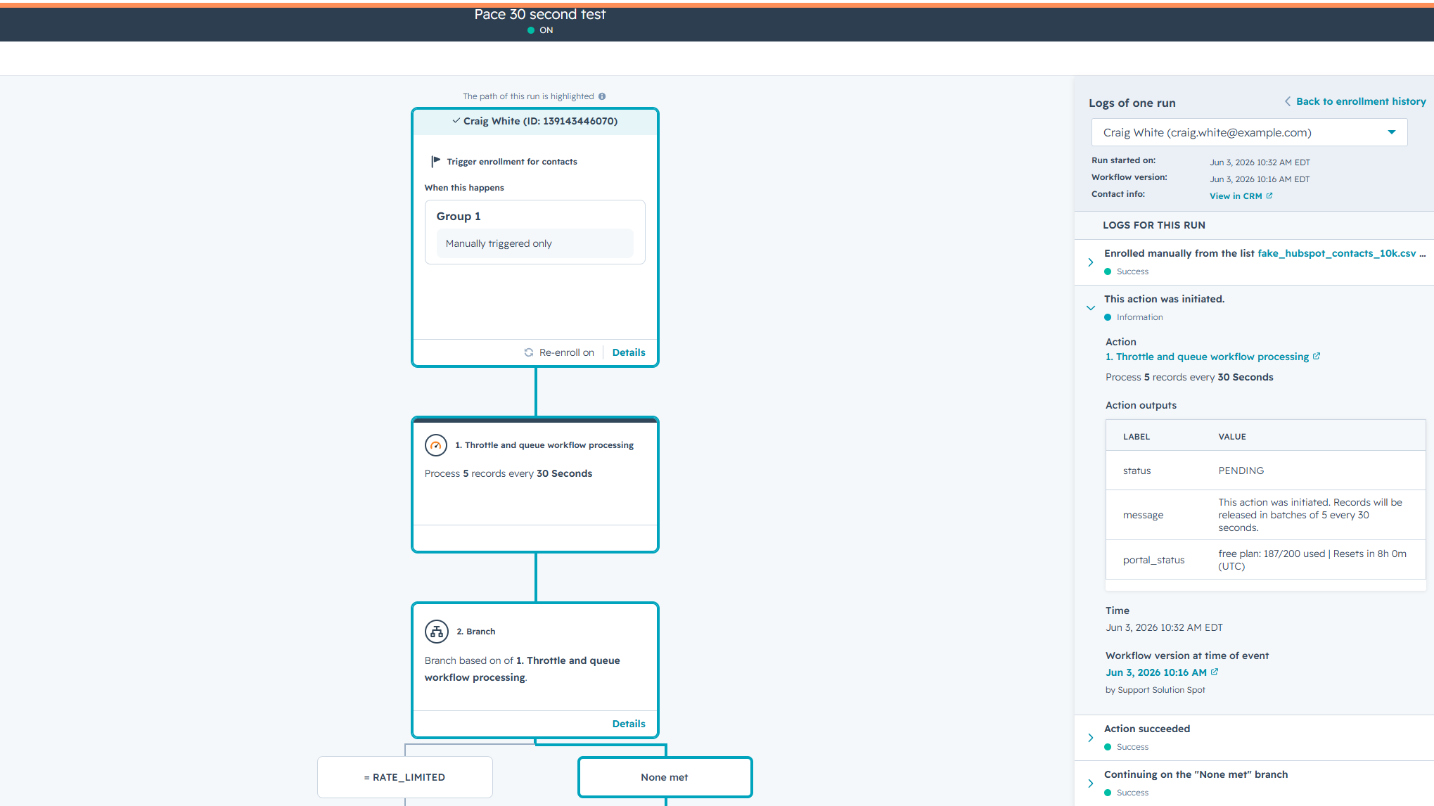 Real-Time Enrollment Logs