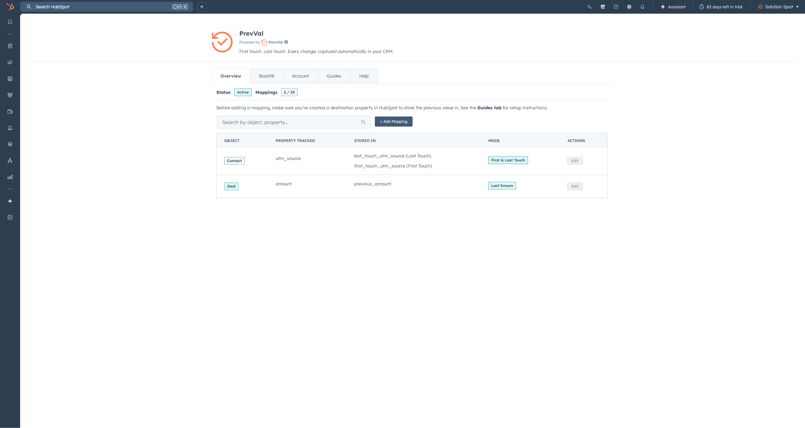 Overview Tab